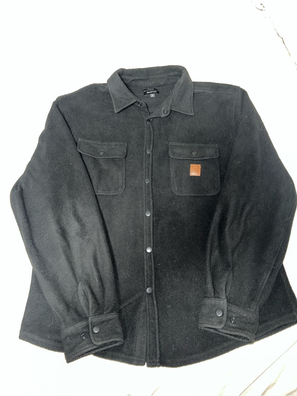 Brixton Cass Quilted Fleece Jacket Black Large